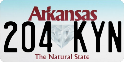 AR license plate 204KYN
