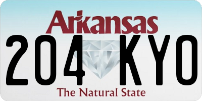 AR license plate 204KYO