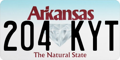 AR license plate 204KYT