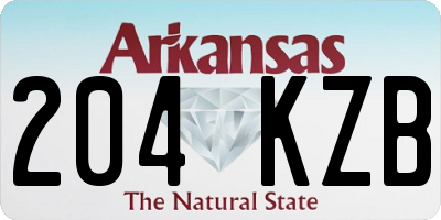 AR license plate 204KZB