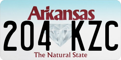 AR license plate 204KZC