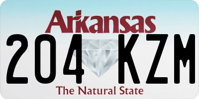 AR license plate 204KZM