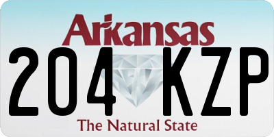 AR license plate 204KZP