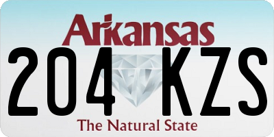 AR license plate 204KZS