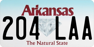 AR license plate 204LAA