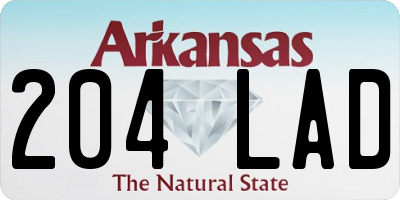 AR license plate 204LAD