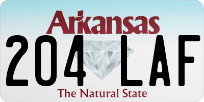 AR license plate 204LAF