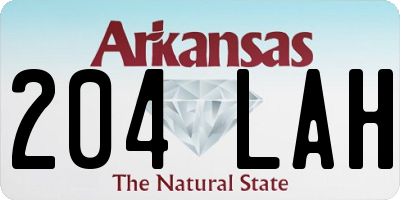 AR license plate 204LAH