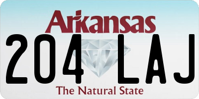 AR license plate 204LAJ
