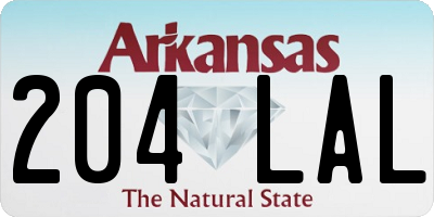 AR license plate 204LAL