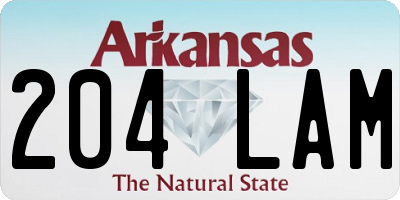 AR license plate 204LAM