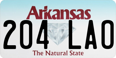 AR license plate 204LAO