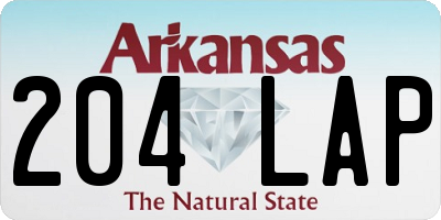 AR license plate 204LAP