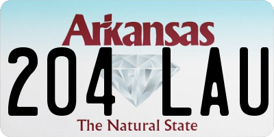 AR license plate 204LAU