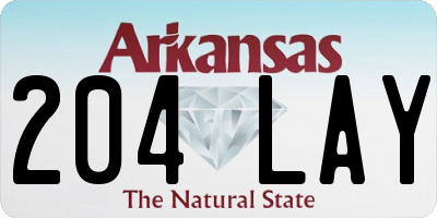 AR license plate 204LAY