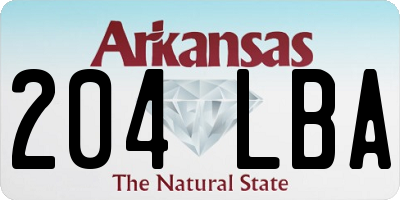 AR license plate 204LBA