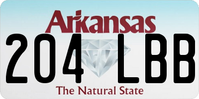AR license plate 204LBB
