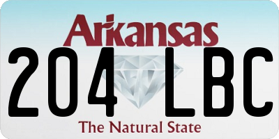 AR license plate 204LBC