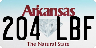 AR license plate 204LBF