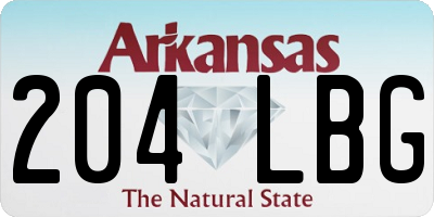 AR license plate 204LBG