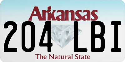 AR license plate 204LBI