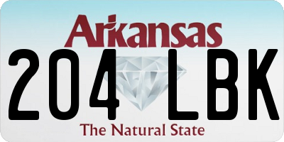 AR license plate 204LBK