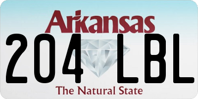 AR license plate 204LBL