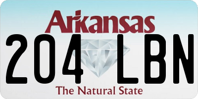 AR license plate 204LBN