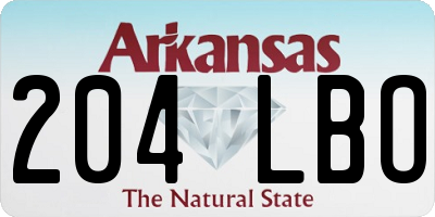 AR license plate 204LBO
