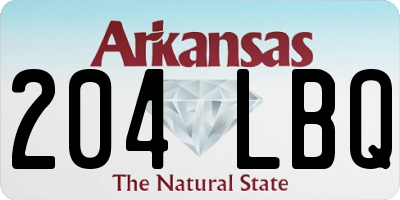 AR license plate 204LBQ