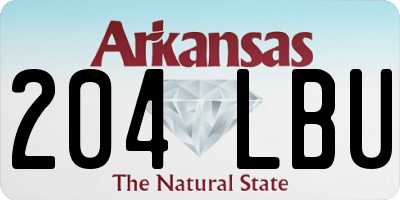 AR license plate 204LBU