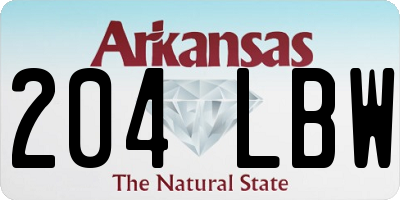 AR license plate 204LBW