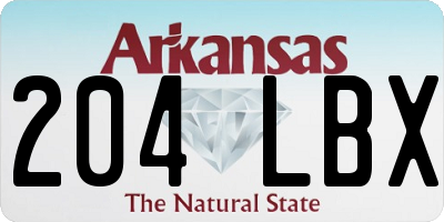 AR license plate 204LBX