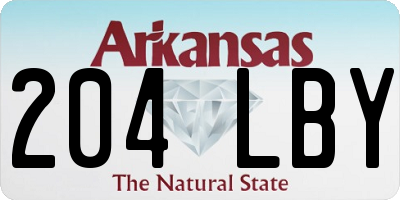 AR license plate 204LBY