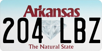 AR license plate 204LBZ