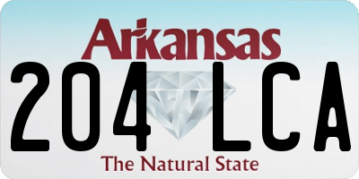 AR license plate 204LCA