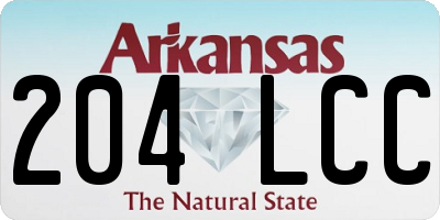 AR license plate 204LCC