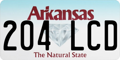 AR license plate 204LCD