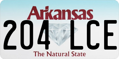 AR license plate 204LCE