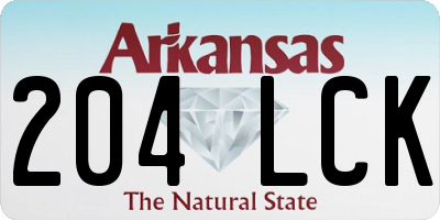 AR license plate 204LCK