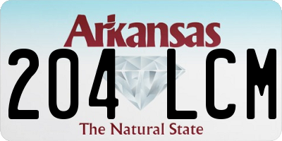 AR license plate 204LCM