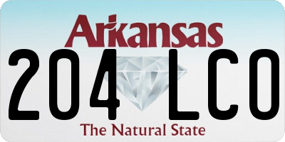 AR license plate 204LCO