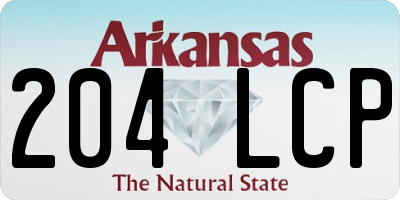 AR license plate 204LCP