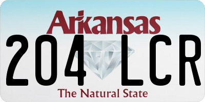 AR license plate 204LCR