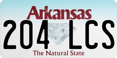 AR license plate 204LCS