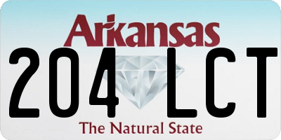 AR license plate 204LCT