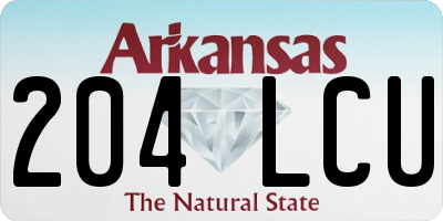 AR license plate 204LCU