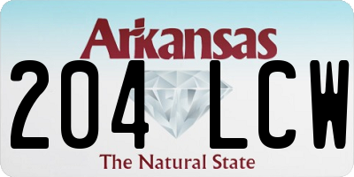 AR license plate 204LCW