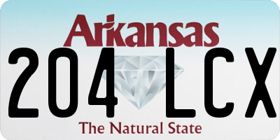 AR license plate 204LCX