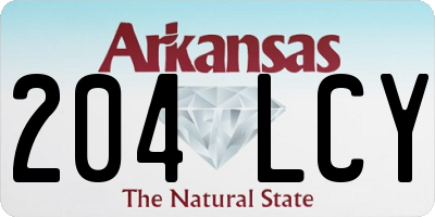 AR license plate 204LCY